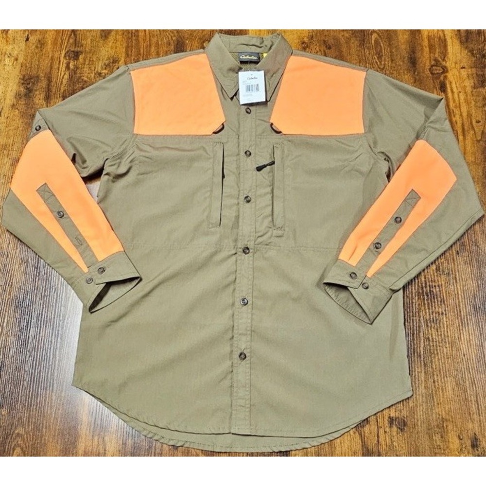 Cabela's Shirt Men's M-Reg Colorblock Shooting Hunting Long Sleeve Button Up NWT